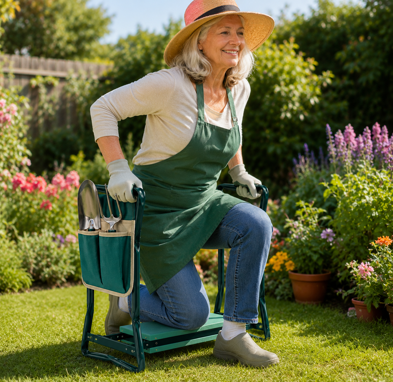 Kneeler + Stand-Up Weed Puller - Granny Garden